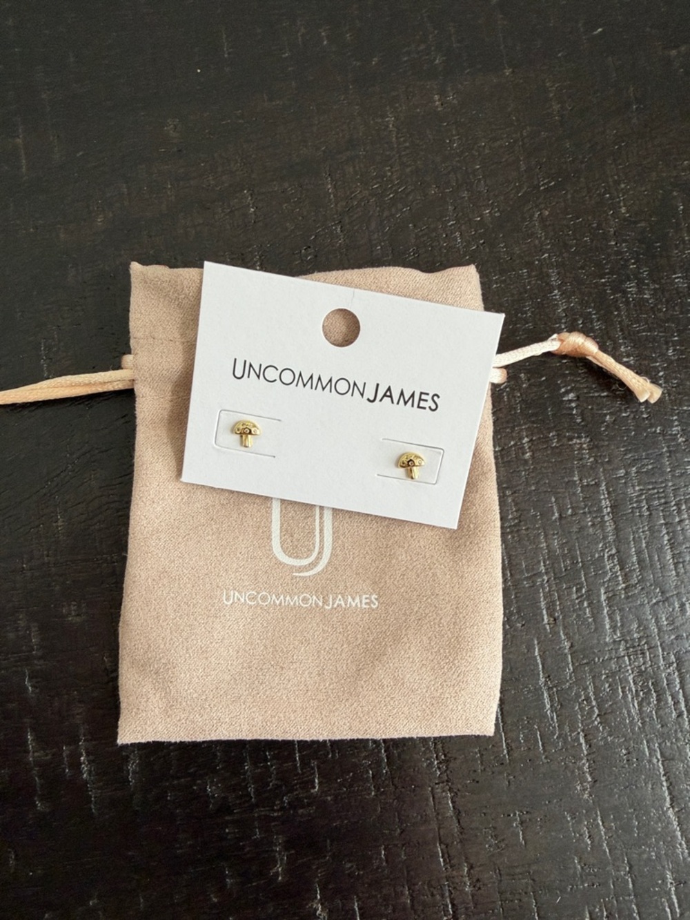 Uncommon James Gold “Mushroom” Stud Earrings